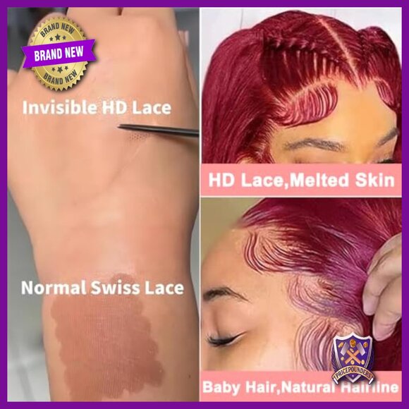 13x6 HD Lace Front Wig 180% Density Brazilian Human Hair Body Wave